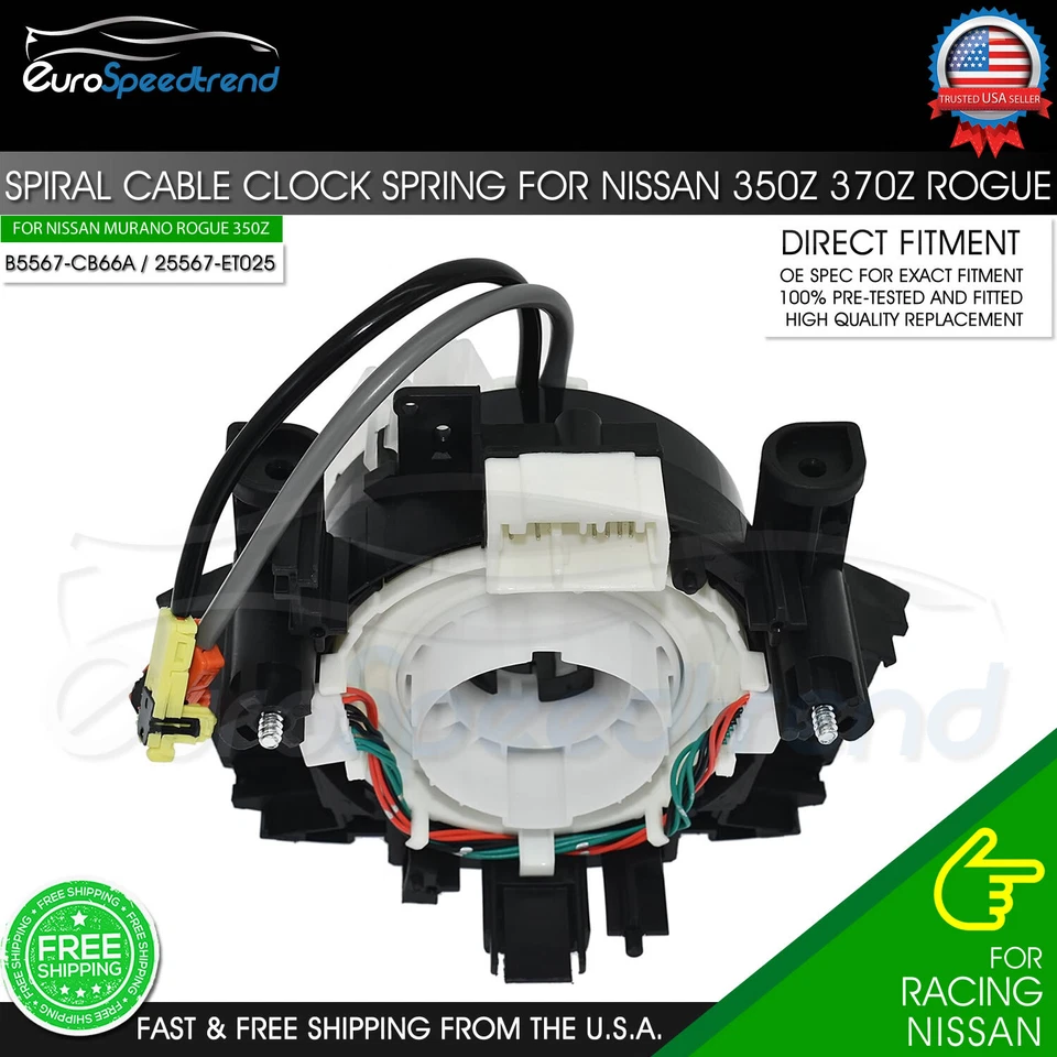 Spiral Cable Clock Spring for Nissan Versa Murano Rogue B5567-CB66A 25567-ET025 - Image 3 of 4