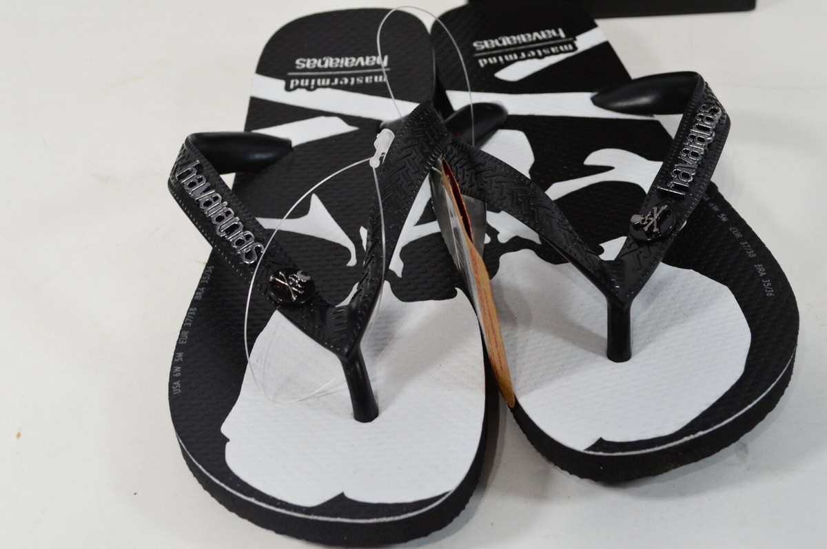 NIB Havaianas Mastermind Top FC Preto Black Sandals Flip