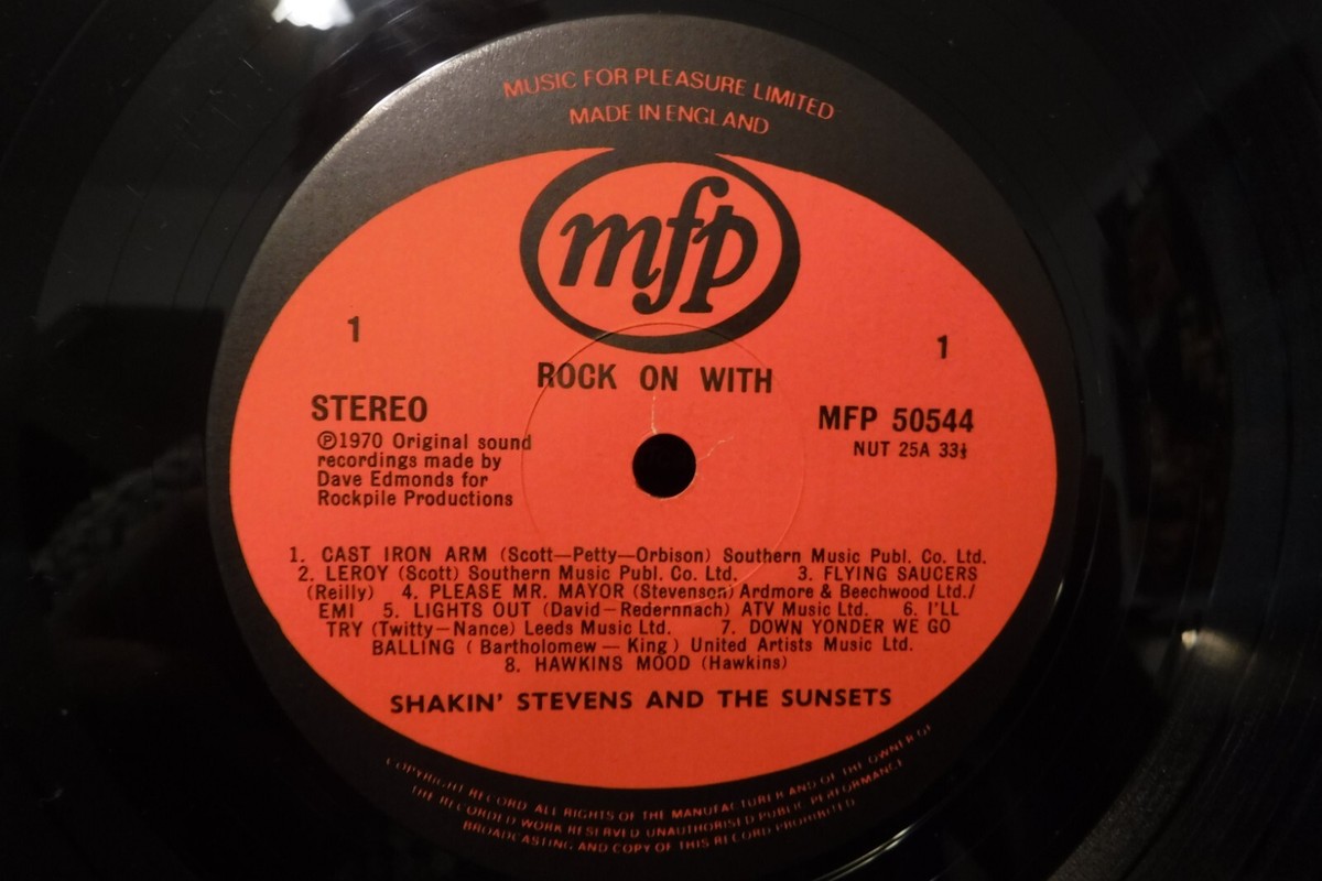 ［希少］Shakin’ Stevens & The Sunsets LPレコード Shakin Stevens & The Sunsets, Rock on with, 1981 MFP 50544