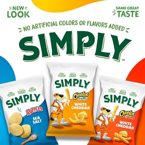 Simply Cheetos PUFFS White Cheddar Flavored Cheese Snacks 8 Oz (Pack of 4) - Picture 7 of 8