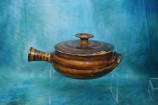 Vintage Stoneware Crockpot - Mix Of Brown Tones