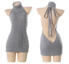 backless sweater dress