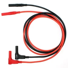 2X Multimeter Silicone Test Lead 2M Length 13AWG 4MM Shrounded Plug Red Black