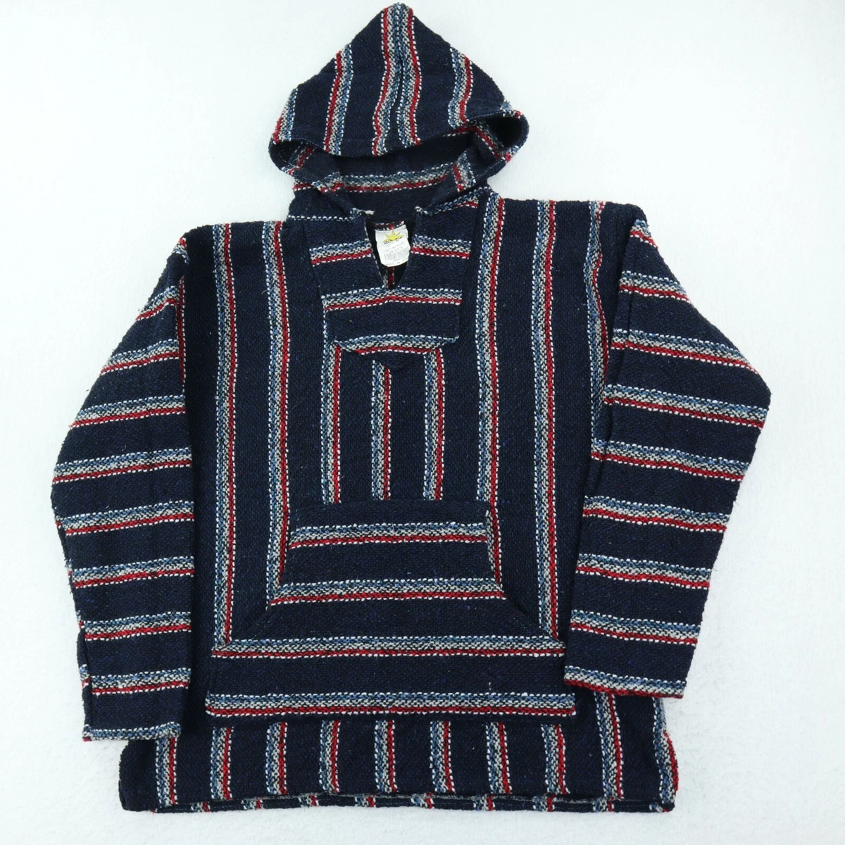 Sunspecs Hooded Drug Rug Multicolor Mens Size M Baja Jacket Surfer Classic