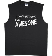 Mens Sleeveless T-shirt Muscle Tee Funny T-shirts for Men Beer Tank Top Shirt