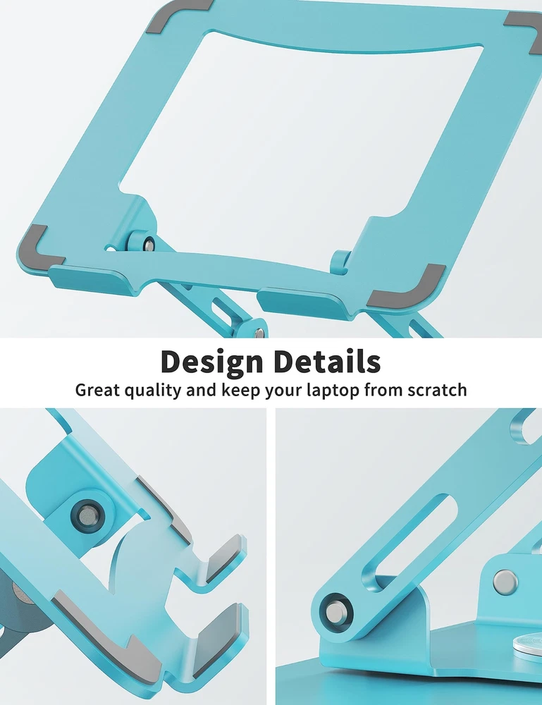360° Rotating Ergonomic Laptop Stand for Desk – Adjustable Riser