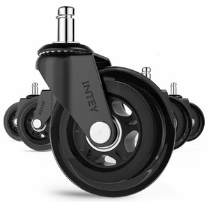 5er Set Flüsterleise Bürostuhlrollen 11mm x... NOVAATO Premium Hartbodenrollen