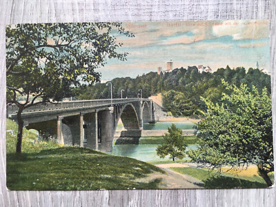 AK Isartal: Blick auf Grünwald mit der neuen Brücke ca 1918-1939 | 289
