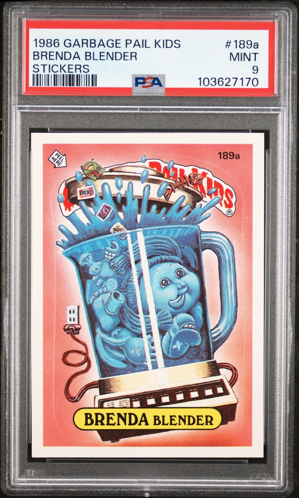 1986 Topps Garbage Pail Kids Series 5 OS5 BRENDA BLENDER 189a PSA 9 MINT Card