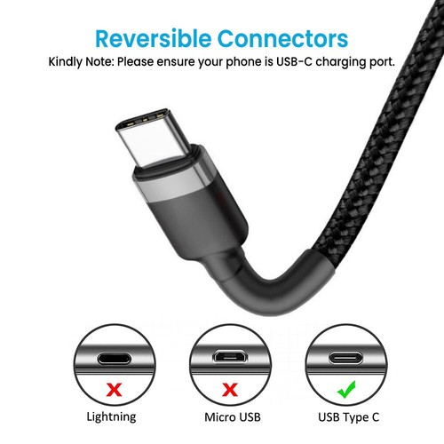 iQuick Braided USB-C to USB-A Fast Charging Cable 2M - Picture 3 of 4