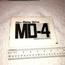 Nikon MD-4 Motor Drive Instruction Manual - Original Booklet - English