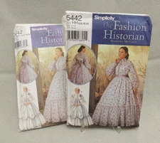 Historical Civil War South Dress Costume Ball Gown Simplicity 5442 Pattern NEW