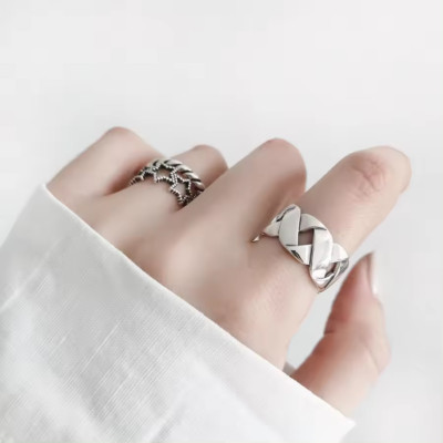 Damenbreiter Ring, 2024 Neu Offen - Sterling Silber 925 