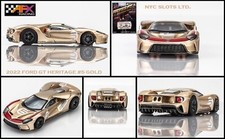 New AFX Ford GT Heritage 5 Gold Mega G Fits Auto World, HO Slot Car AFX 22061
