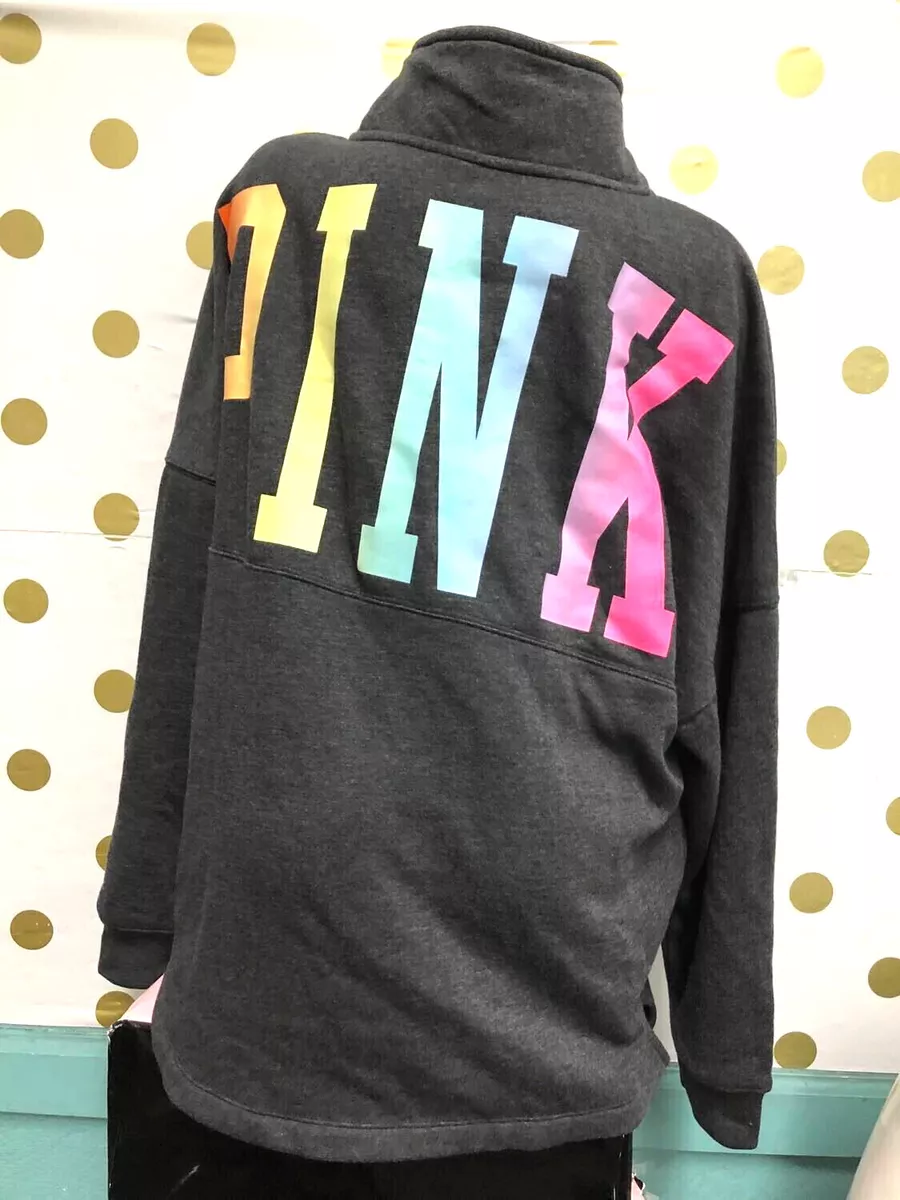 Victoria secret pink half zip sweatshirt hotsell