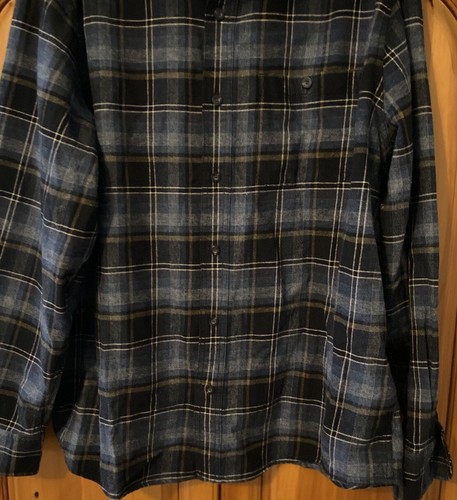WOOLRICH FLANNEL Thick Long Sleeve Shirt Blue Men's Size XXL - Picture 5 of 13