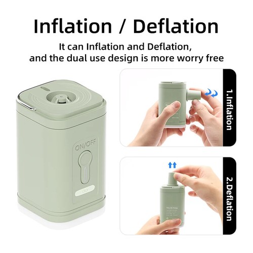 Mini Compresor de Aire Inalámbrico USB Carga Inflador/Desinflador Bombas Exterior Nuevo - Imagen 2 de 16