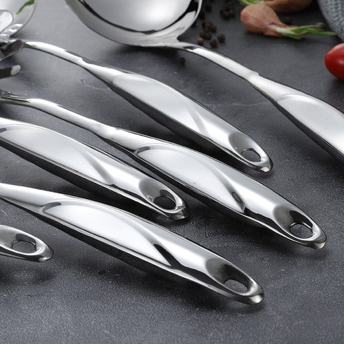 Stainless Steel Kitchen Utensil Set Turner Masher Spoon Cooking Tools - Picture 7 of 18