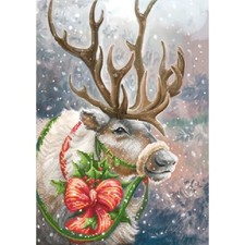 Bead Embroidery Kit Reindeer DIY Beaded needlepoint Tela Artis