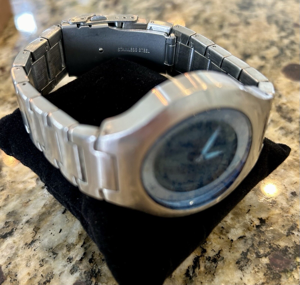 FOSSIL BIG TIC watch Blue JR-8051 stainless steel digital Round