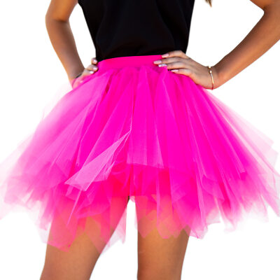 Tutu Tütü Reifrock Tüllrock Damen Rock Pink Fasching Karneval 80 - 144 cm M - XL
