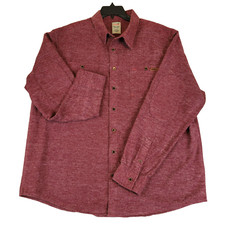 Dickies Long Sleeve Work Shirt Burgundy Mens 2XL 50-52 Rugged Outdoors