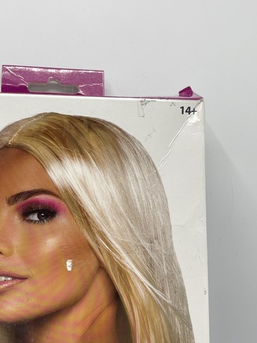 Forum Novelty 18” Long Blonde Adult Wig BW102 Fancy Dress Hen Do - DAMAGED BOX - Picture 6 of 8