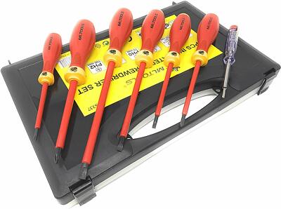 MLTOOLS 1000-Volt Insulated Magnetic Tip 6-Piece Screwdriver Set VS337