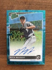 Nick Neidert Optic Rated Prospect Teal Velocity Rookie Auto Mariners Marlins /30