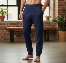 Men's Jogging Bottoms Fleece ZIP Pockets Joggers Trouser UK Stock Winter