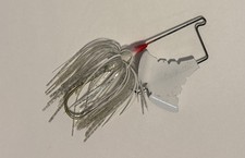 Terminator T-1 Titanium Buzzbait 3/8 oz White/Silver, WhiteBlade,Great Condition