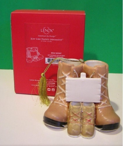 LENOX JUST LIKE DADDY -- Zapatos de hijo -- Adorno de botas de trabajo -- -- NUEVO en CAJA - Imagen 1 de 7