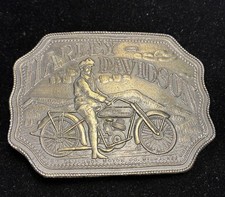 Vintage Harley Davidson Belt Buckle Milwaukee USA Motorcycle Rider