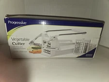 Progressive Vegetable Cutter French Fry 2 blade sizes, metal & white plastic