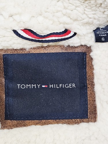 Giacca Bomber Aviatore Tommy Hilfiger Uomo Premium Tessuto Ecopinto Shearling Taglia L - Foto 10 di 11