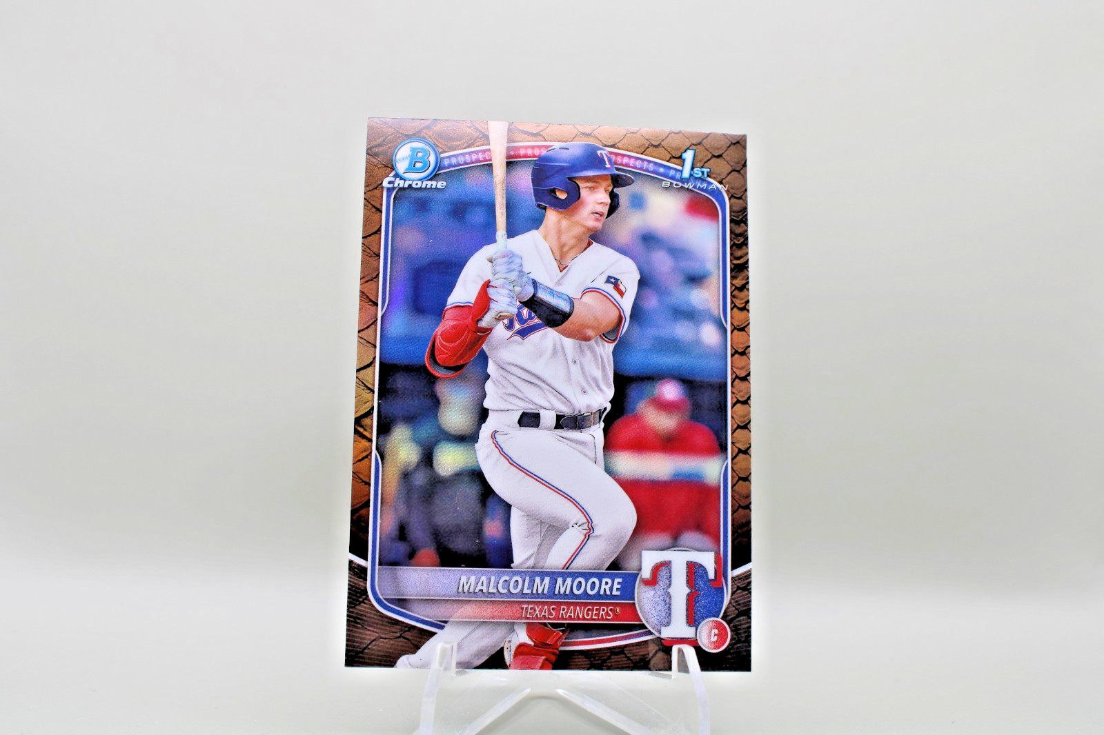 2025 Bowman - Chrome Prospects Malcolm Moore #BCP-129 Reptilian Refractor (RC)