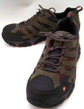 Merrel Moab Work Shoe Vertex Vent Composite Toe Industrial Pewter Men's Sz 14 M