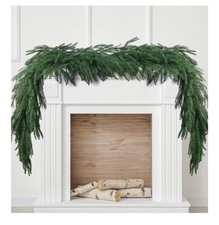2 Pcs Artificial Christmas Norfolk Pine Garlands Realistic Faux Norfolk Pine 6ft