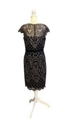 chinese dress ladies Tadashi Shoji Coates Sequin Embroidered Dress - Blue
