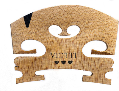 Violin Bridge 4/4: Finer Grade Solid Maple Violin Bridge, Pre-Cut & Pre-Fitted t