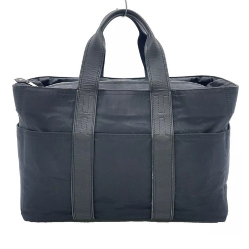 Hermes Cotton Nylon Black Leather Trim Acapulco MM Handbag - Picture 12 of 12