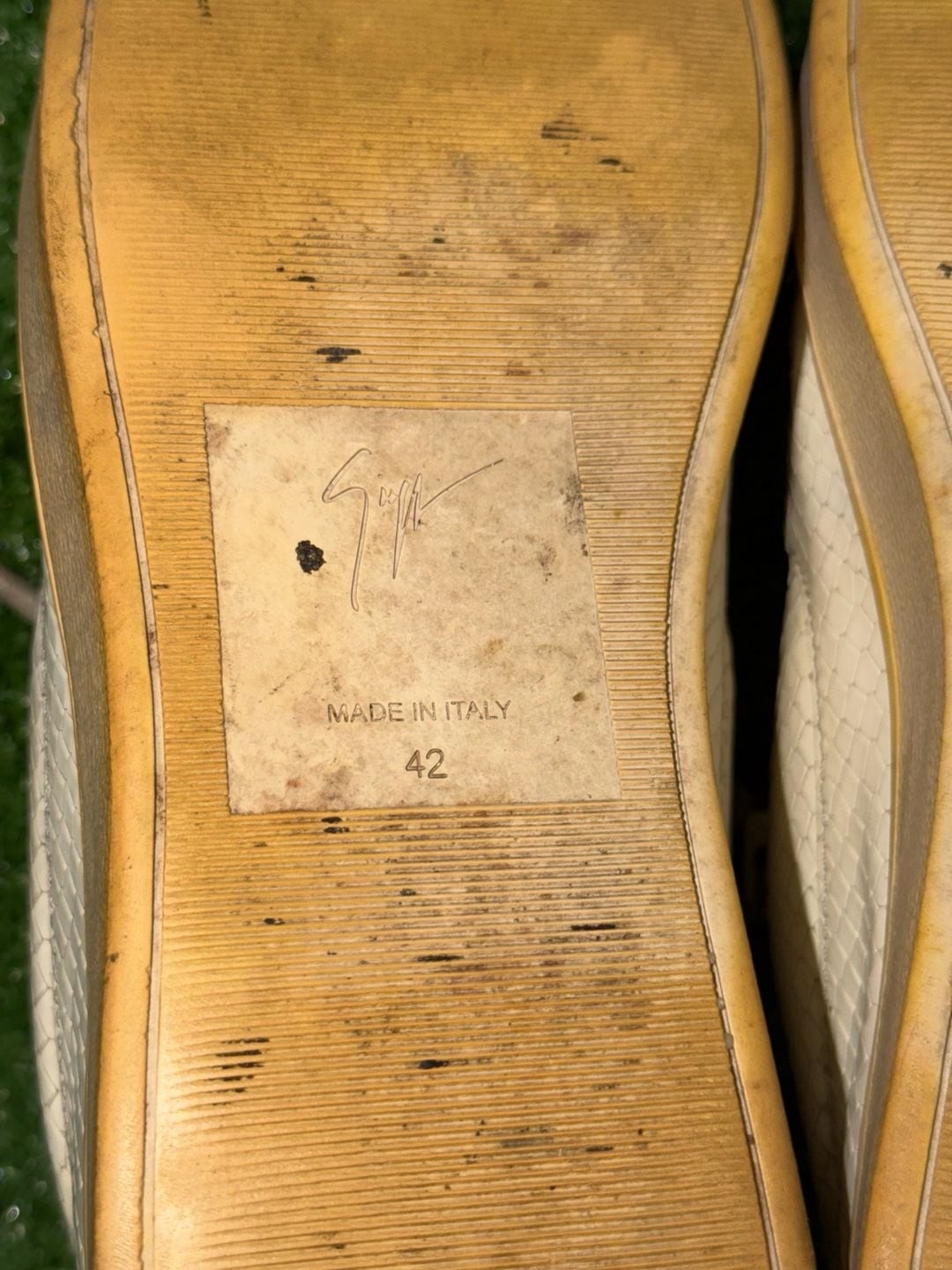 Giuseppe Zanotti Gail Beige Python Embossed Leath… - image 7