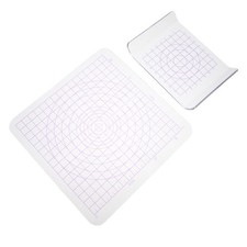  2pcs Polymer Clay Work Mat - Clear Acrylic Grid Board - Smooth Pressing Surface