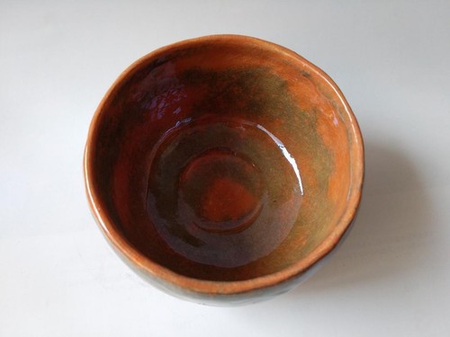 Izumo Komondou Red Raku Chawan Tea Bowl by Nobumitsu Okazaki with Box 12cm - Picture 9 of 14