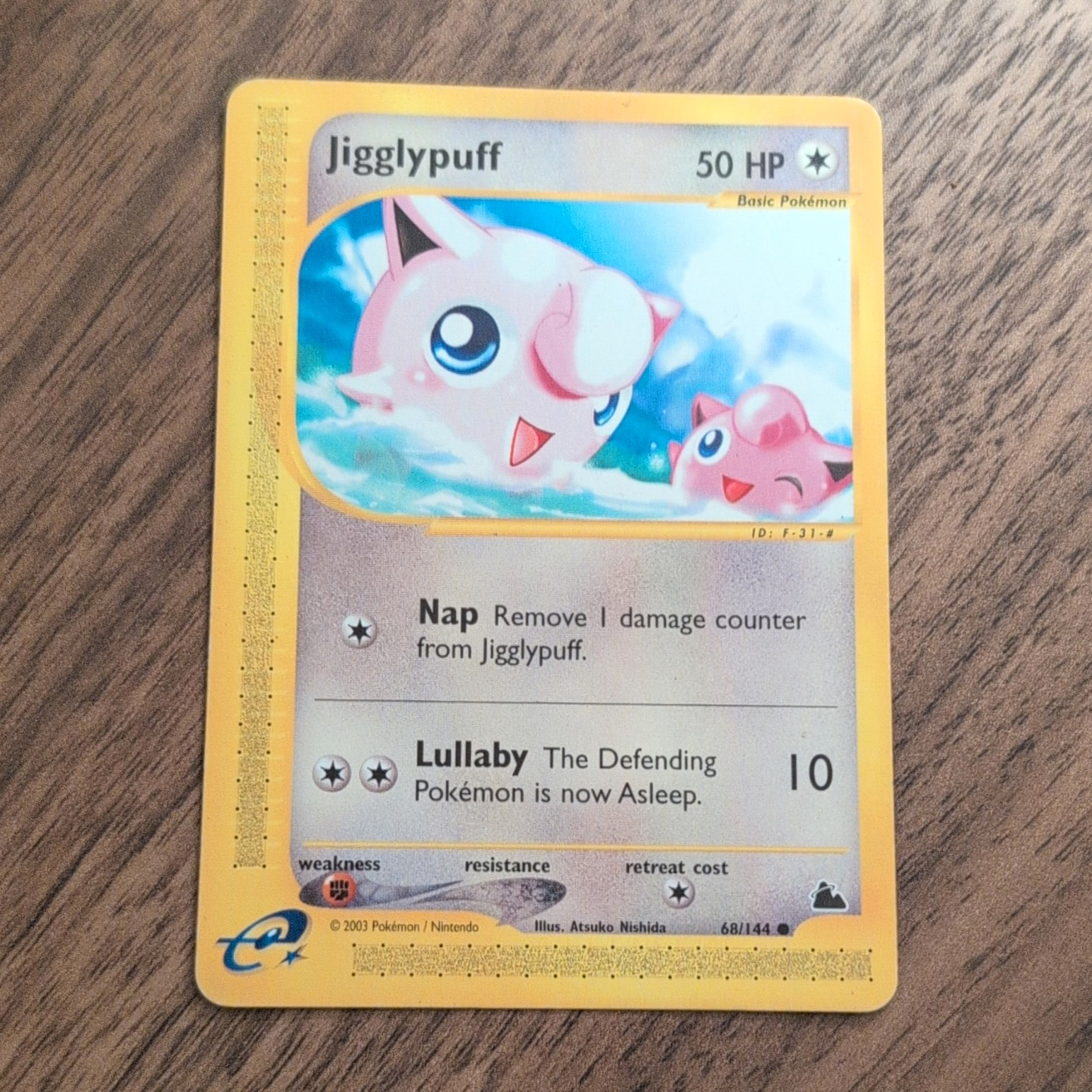 Nintendo Pokémon TCG Jigglypuff 68/144 EX Sandstorm Unlimited 2003 50HP Eng