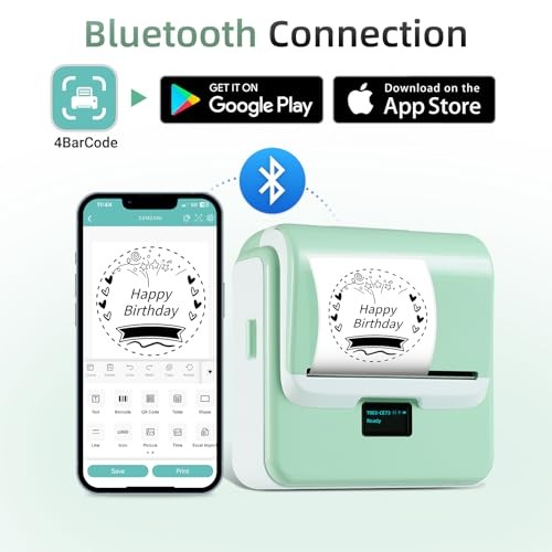 Label Maker Machine with Tape, T003 Thermal Label Maker, 3.15 Inch Bluetooth Label Maker Machine with Tape, T003 Thermal Label Maker, 3.15 Inch Bluetooth