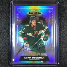 2021-22 Stature NHL ADAM BECKMAN Base Rookie Auto Silver 55/199