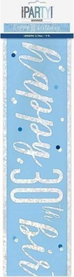 Gadget - Unique Party: Glitz Blue 30 Prism Bnnr-9Ft -D- Unique Party
