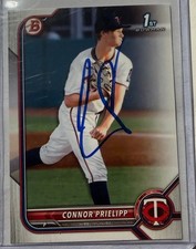 Connor Prielipp Autographed 2022 Bowman Draft #BD-8 Minnesota Twins AUTO