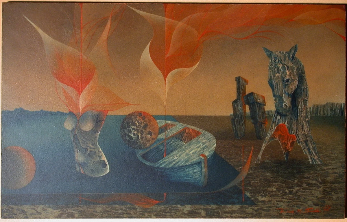 Tableau Huile Sur Carton Karl Seifert *1896 - "Paysage Avec Groupe D'arbres", Style Impressionniste, Encadré